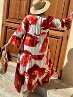 Robe rouge TOURNESOL