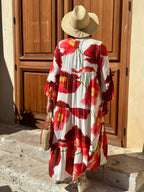 Robe rouge TOURNESOL