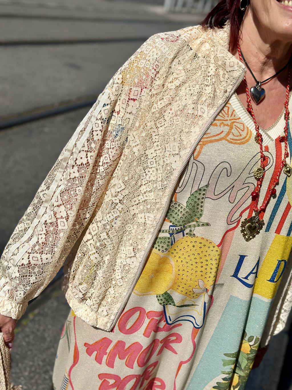 Veste écrue DENTELLE