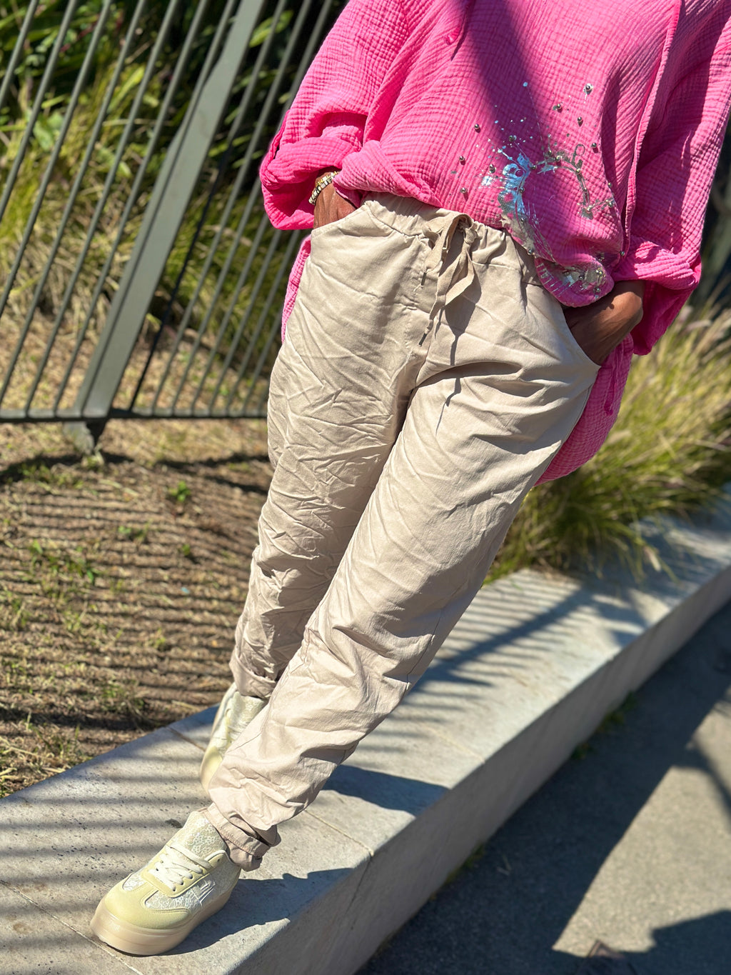 Pantalon beige SANAEL