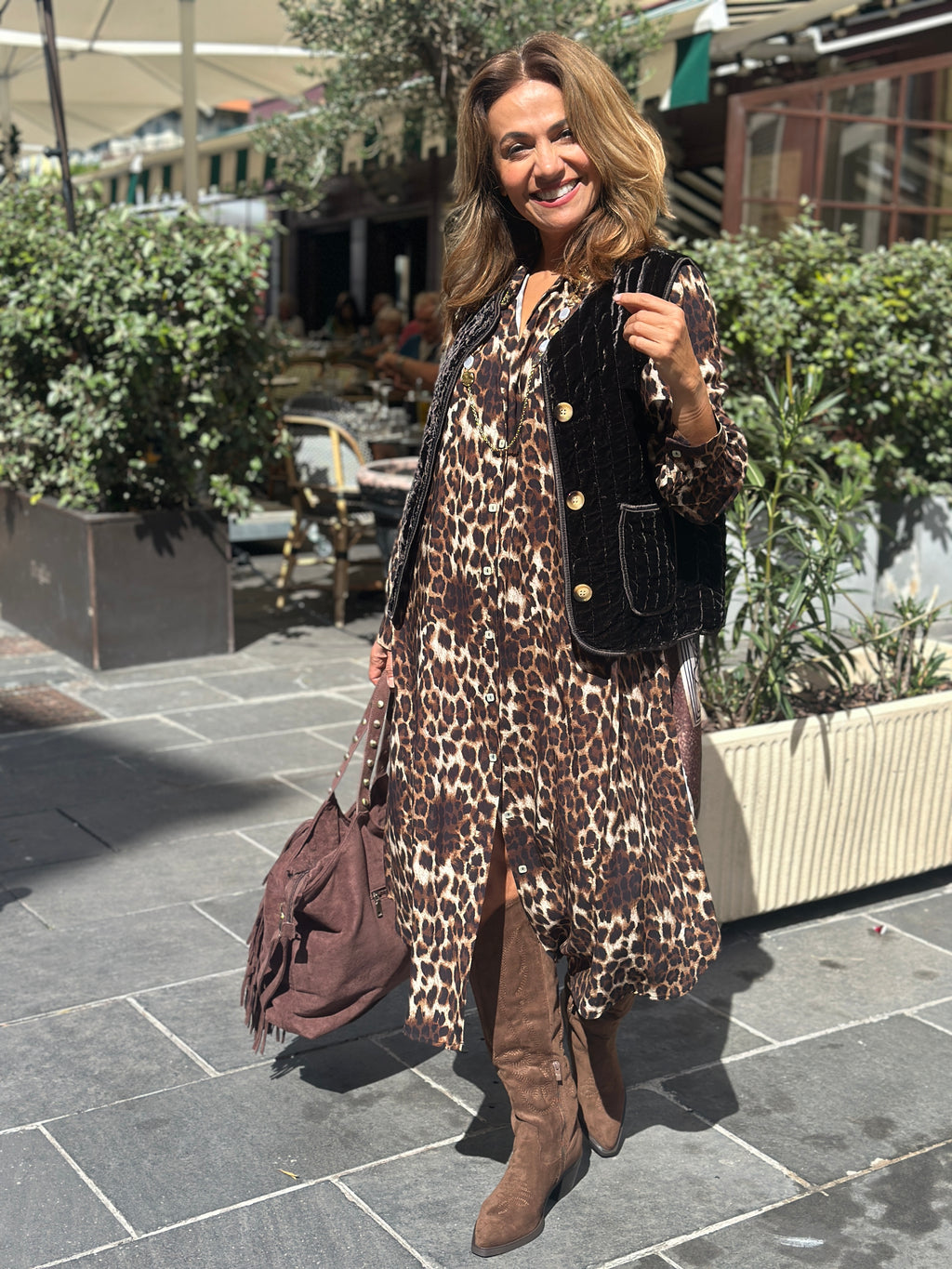 Gilet choco VELOURS