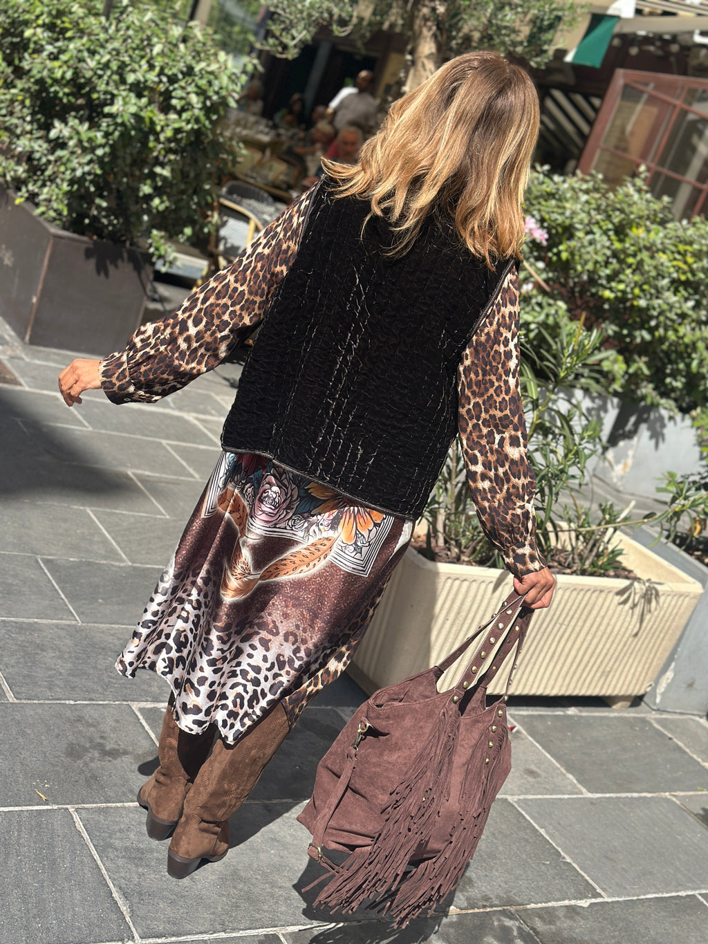 Gilet choco VELOURS