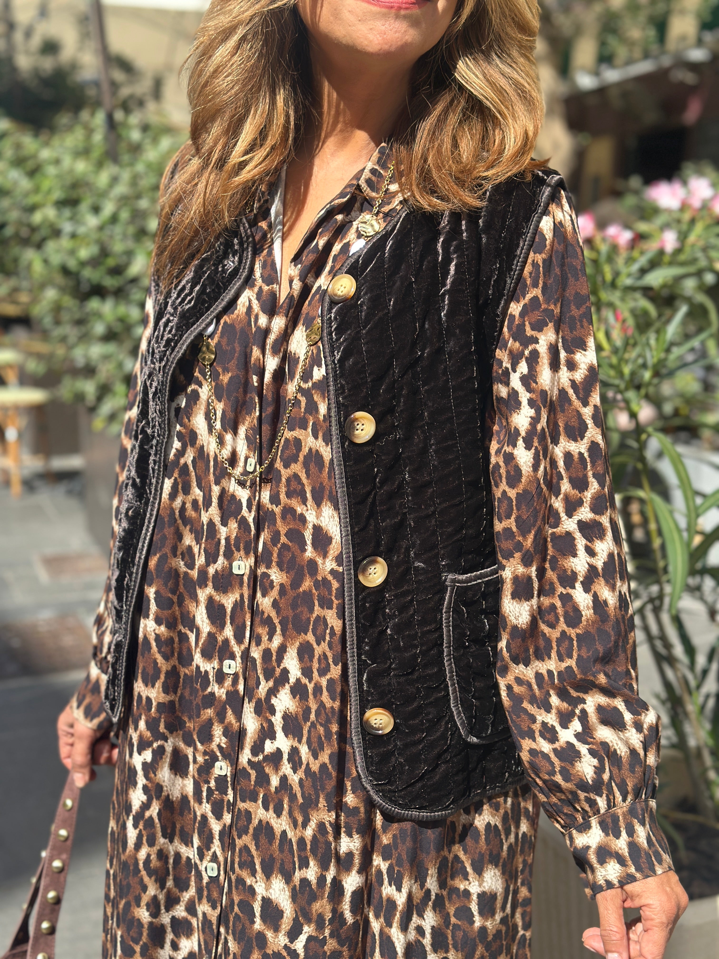 Gilet choco VELOURS