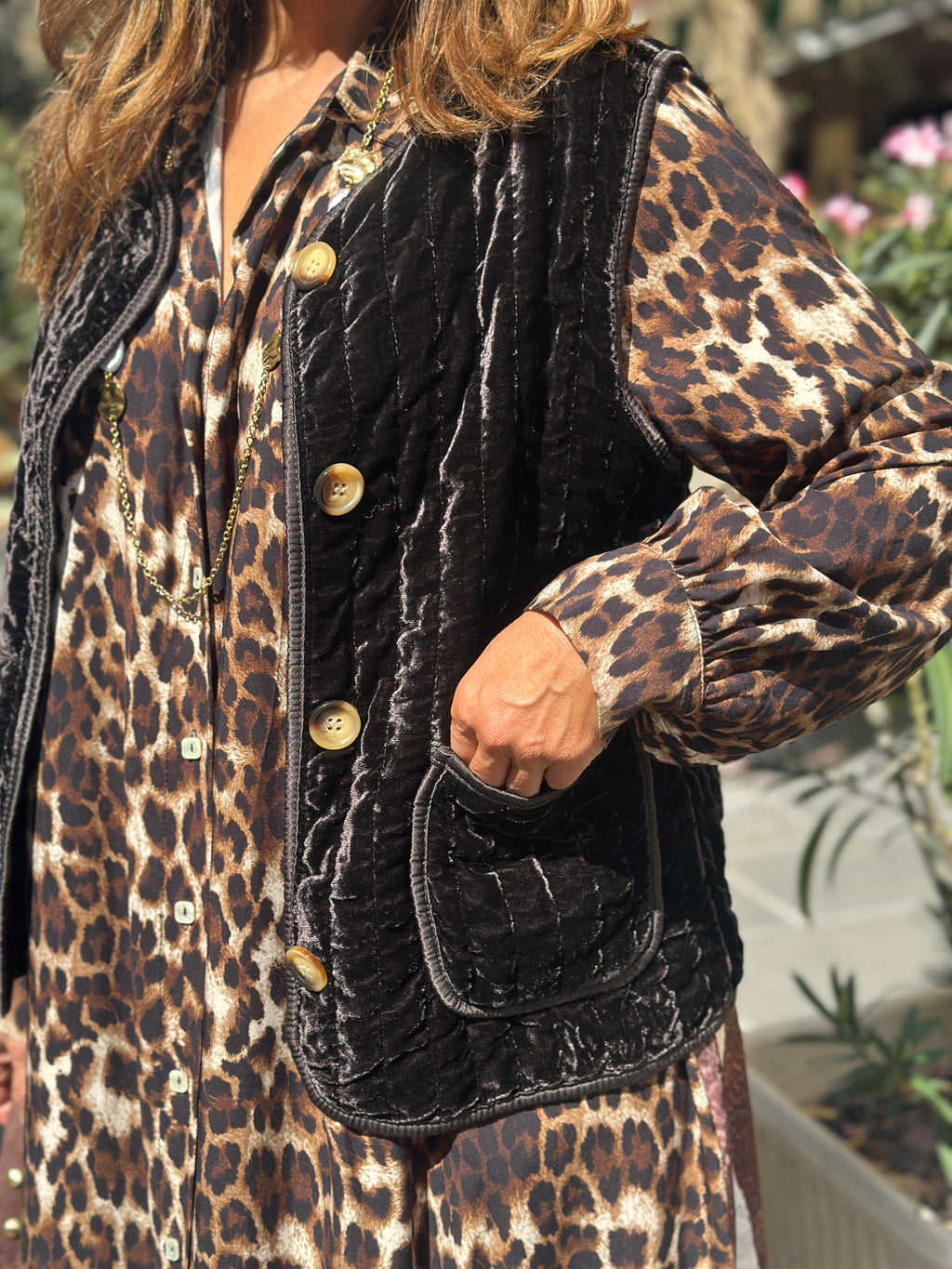 Gilet choco VELOURS