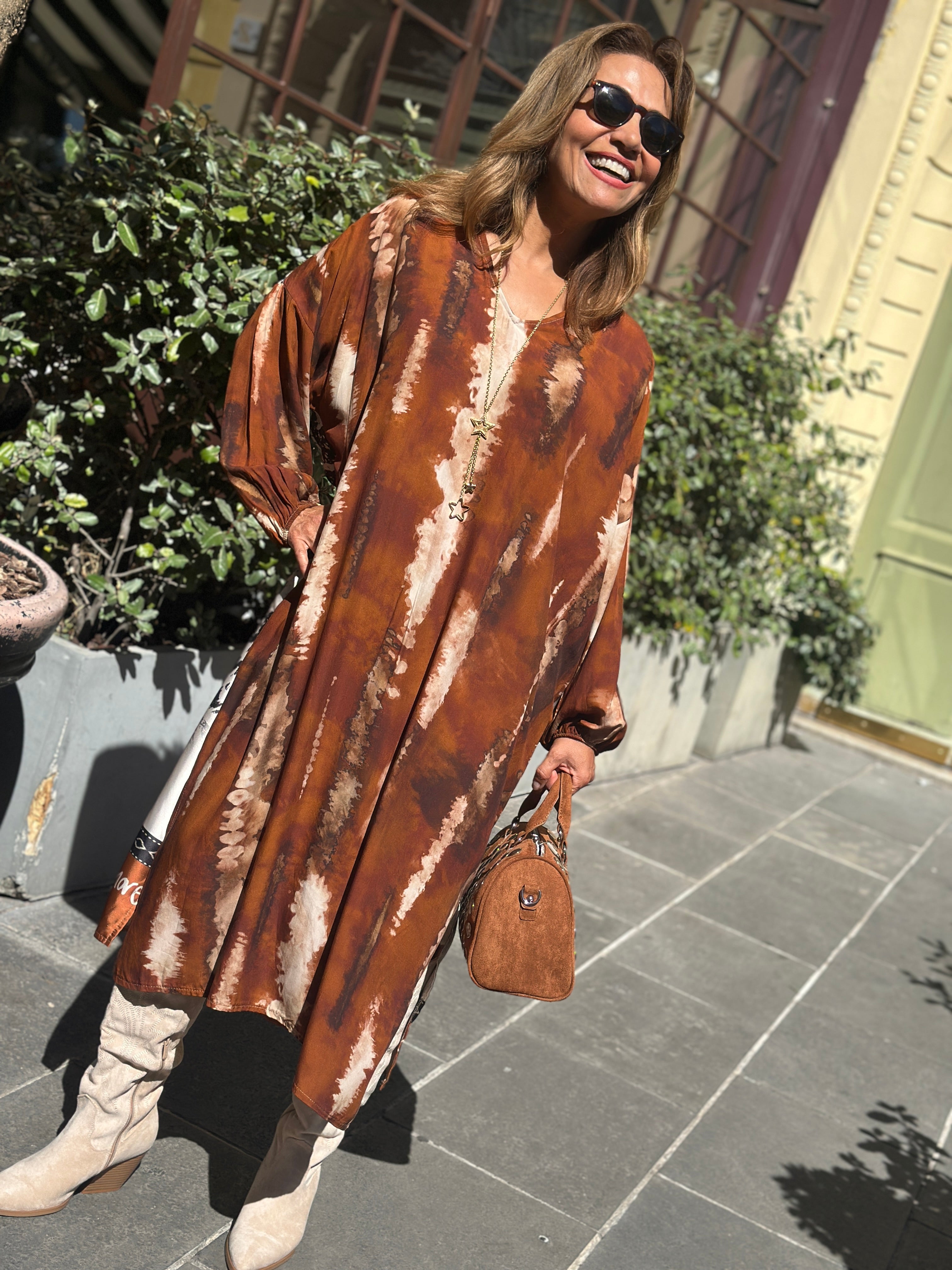 Robe orange INDIANA