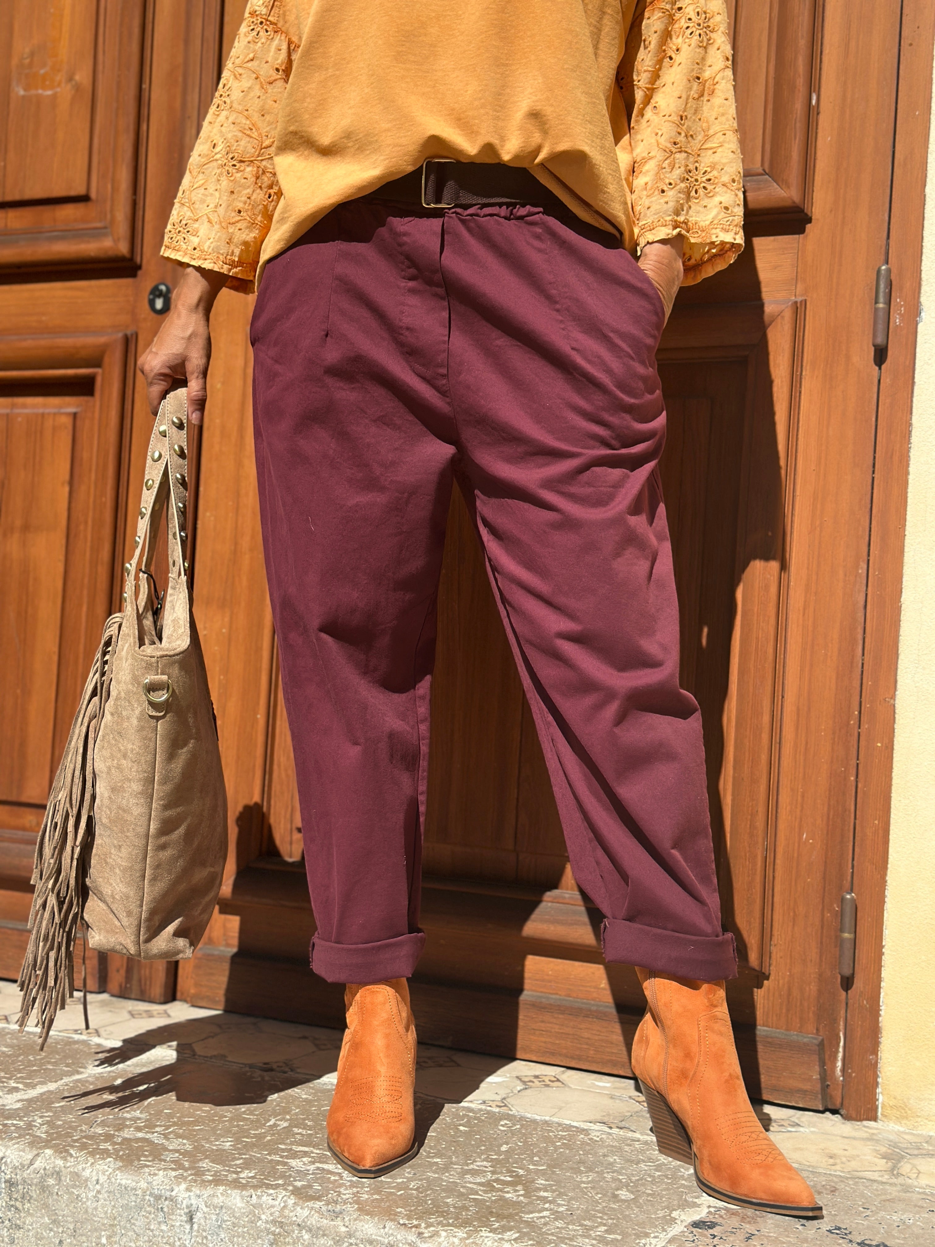 Pantalon bordeaux VIKIA