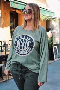 Pull kaki VINTAGE