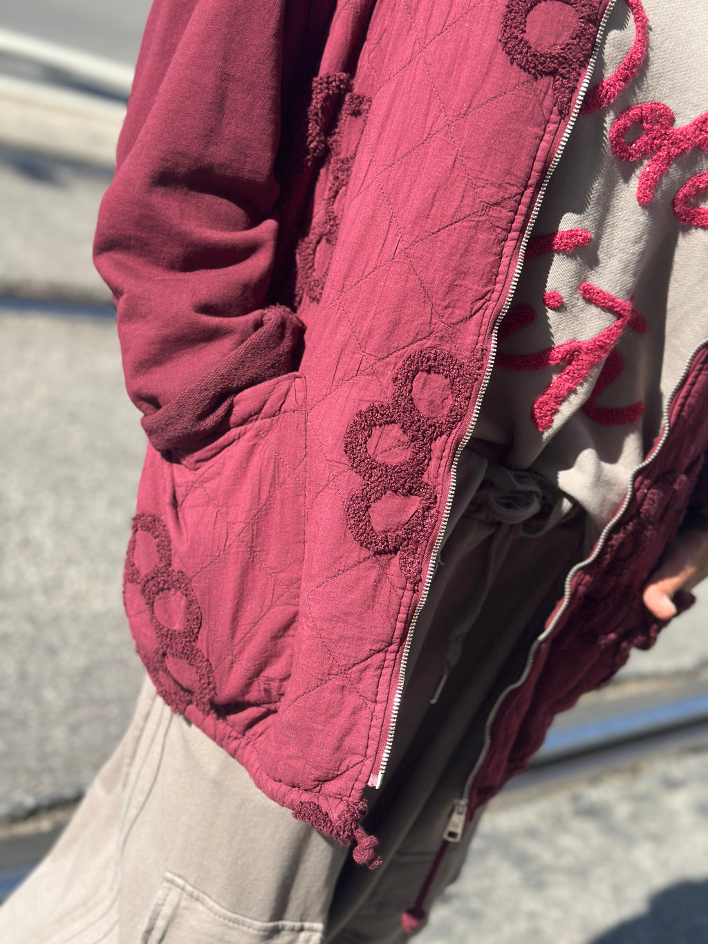 Veste bordeaux FLOWER