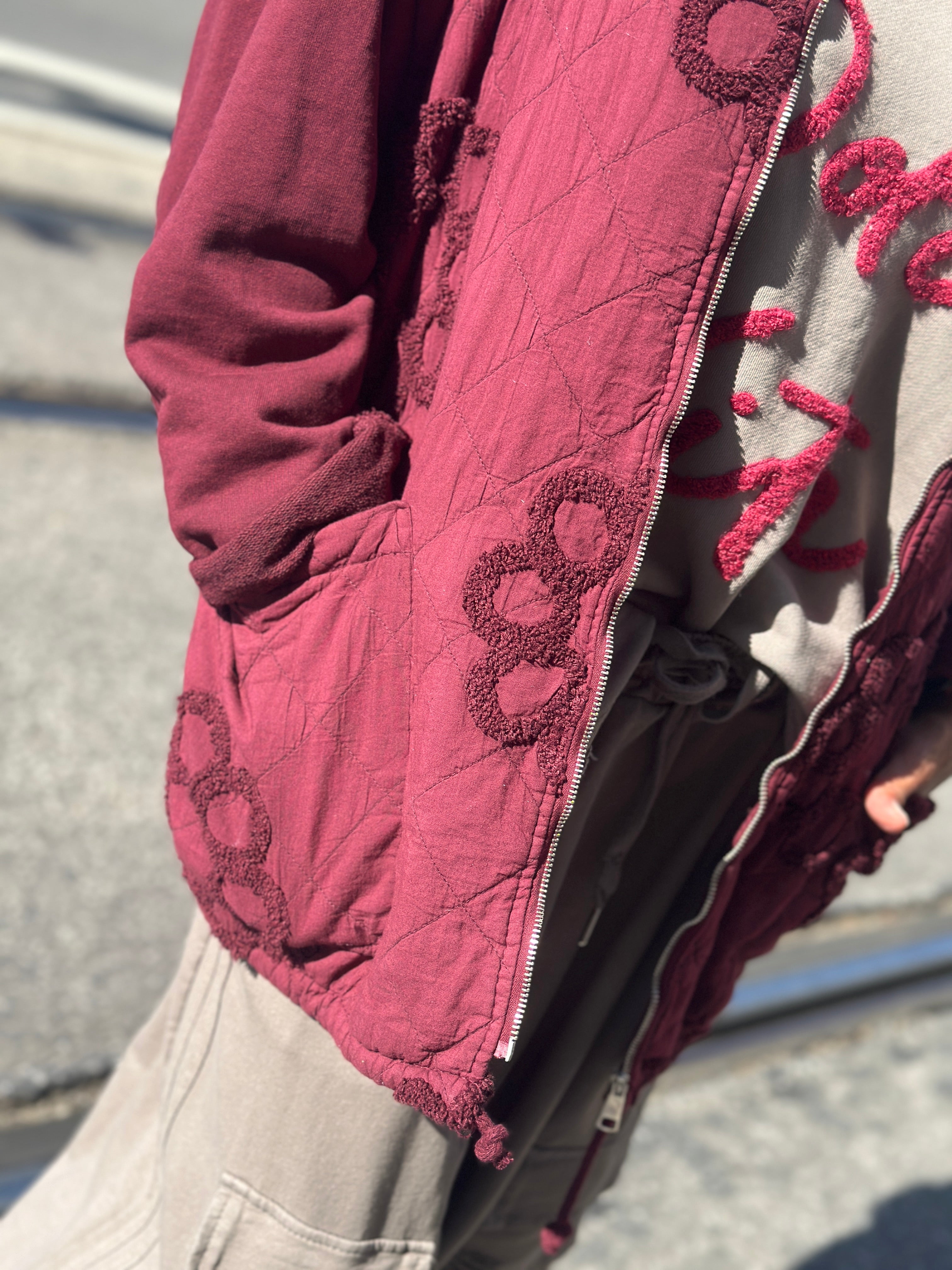 Veste bordeaux FLOWER