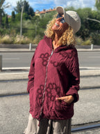 Veste bordeaux FLOWER