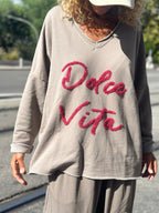 Sweat taupe DOLCE VITA