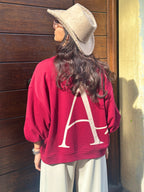 Sweat bordeaux CLUB AMORE
