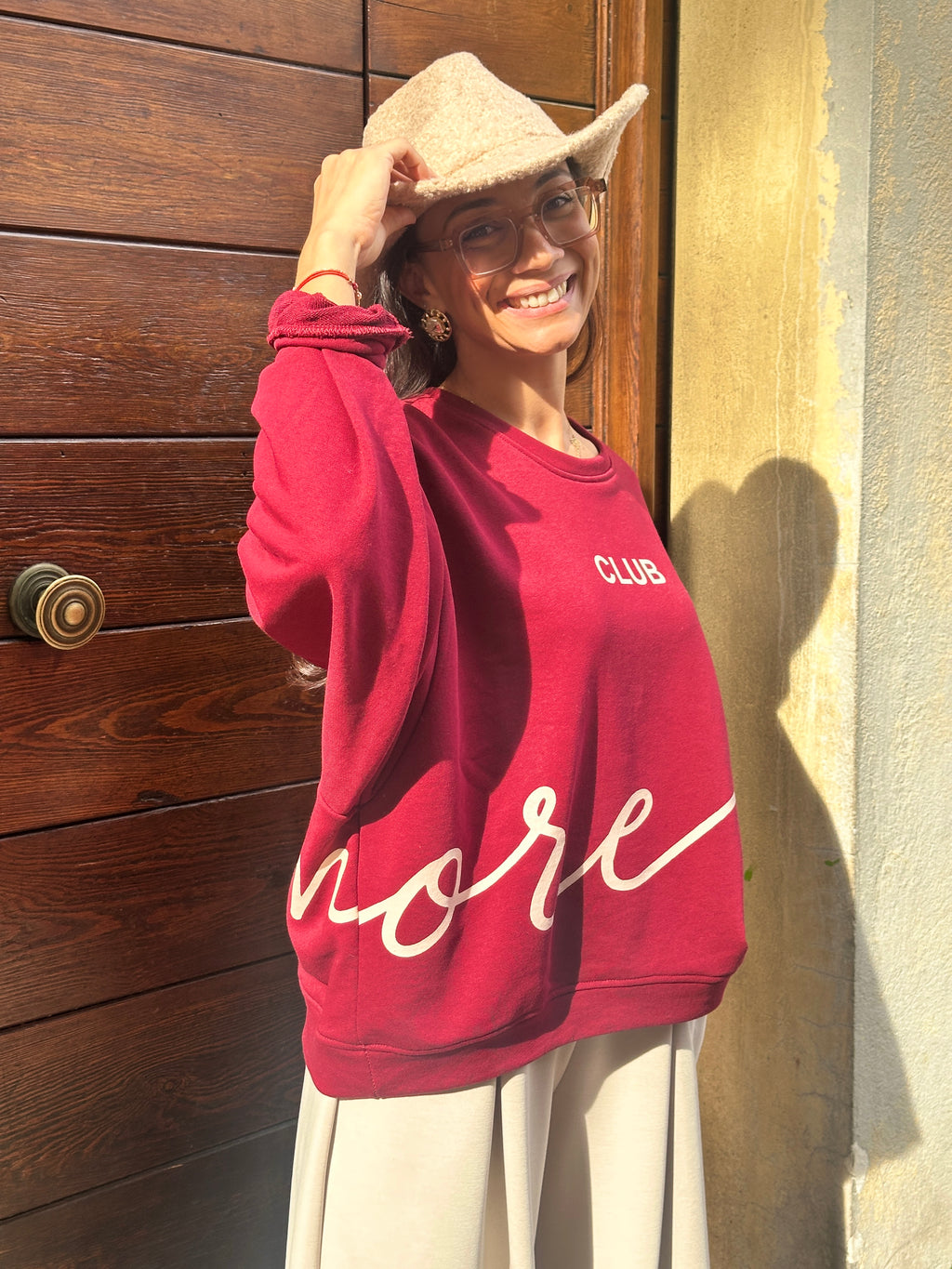 Sweat bordeaux CLUB AMORE