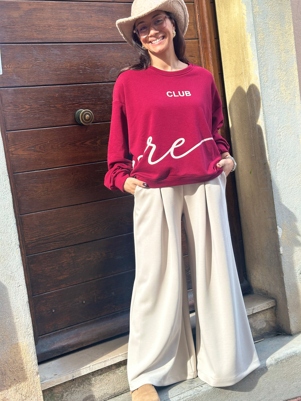 Sweat bordeaux CLUB AMORE