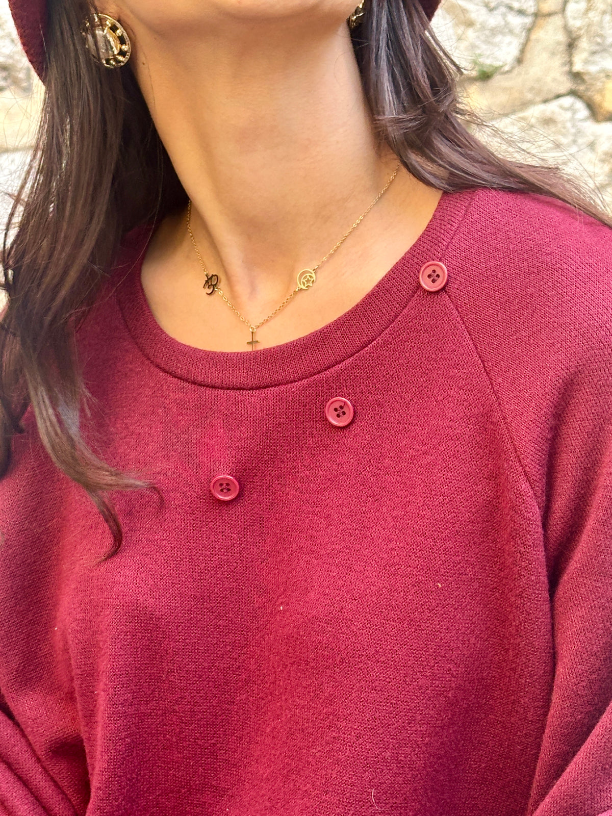 Pull bordeaux KRYS