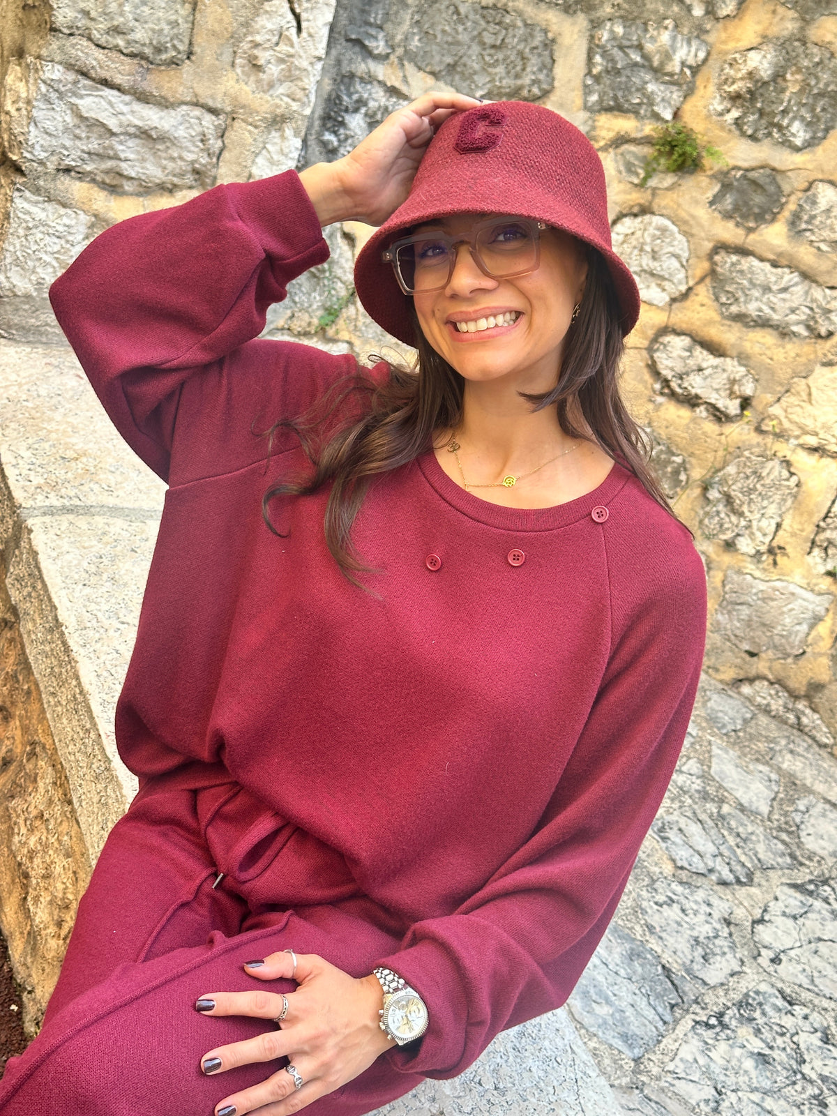 Pull bordeaux KRYS