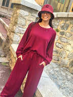 Pantalon bordeaux NAYA