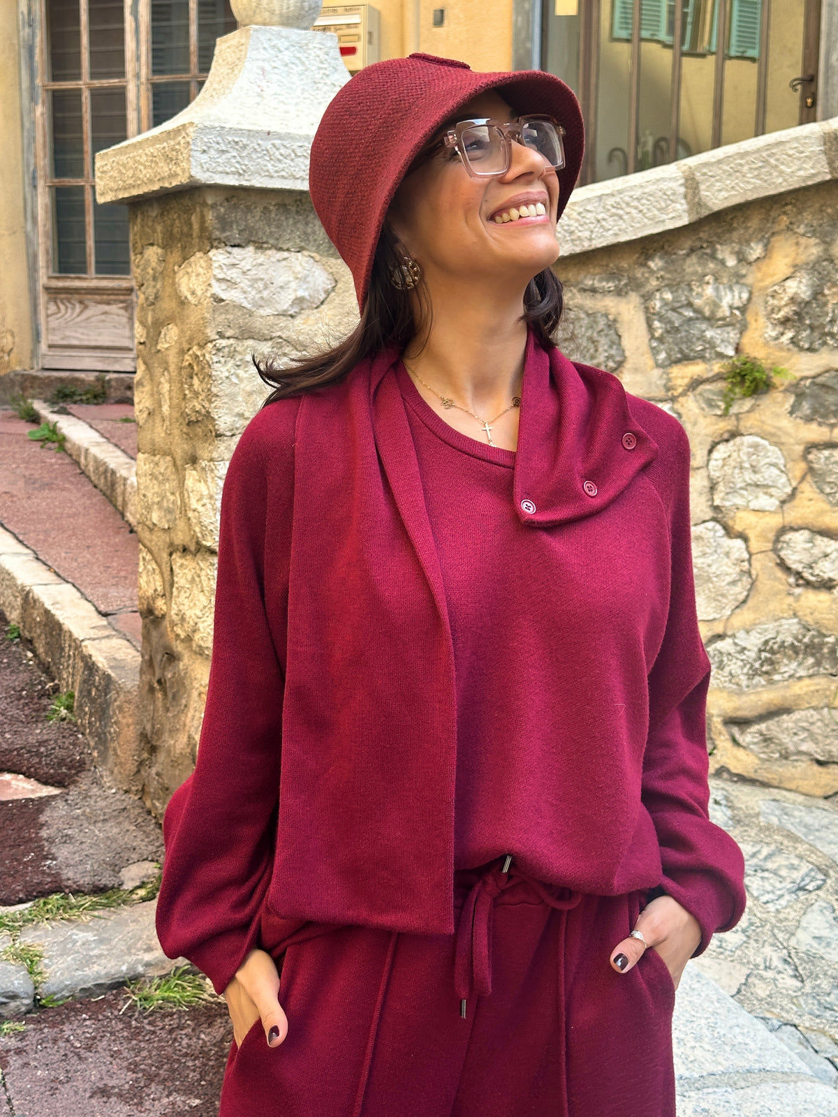Pull bordeaux KRYS