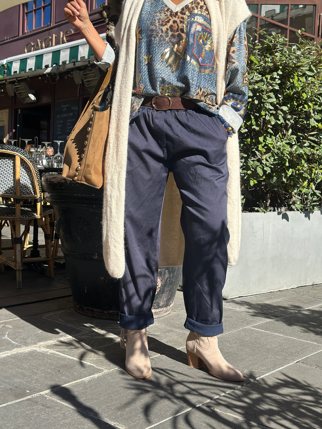 Pantalon bleu marine SENNA