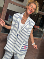 Veste blanche/bleu SWEET