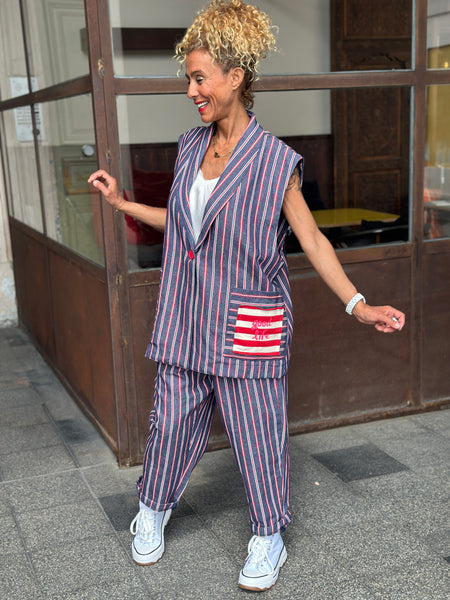 Pantalon bleu/rouge DREAM