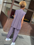 Veste bleu/rouge SWEET