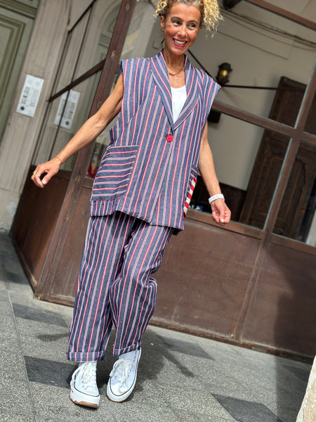 Pantalon bleu/rouge DREAM