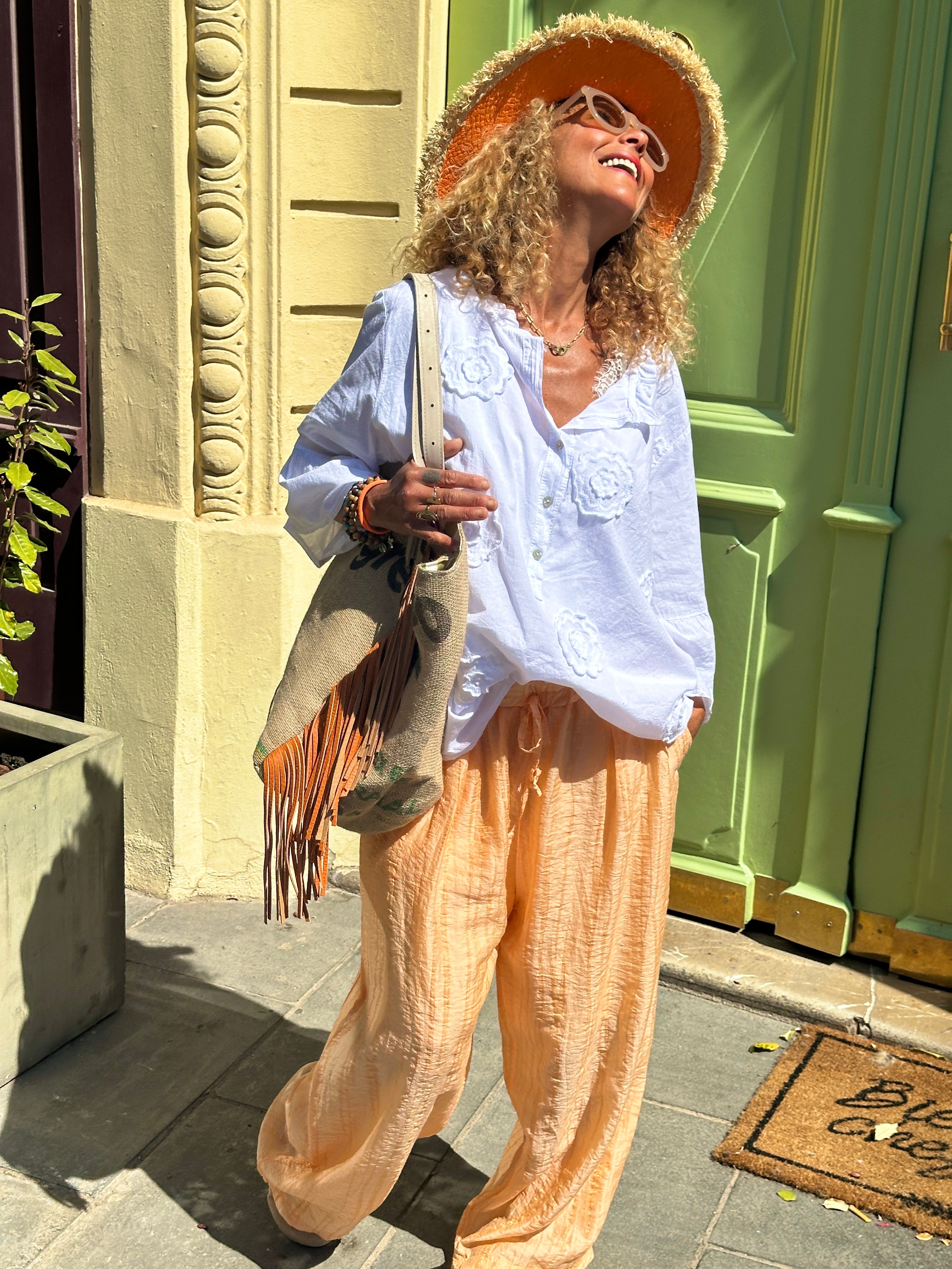 Pantalon orange LIDIA