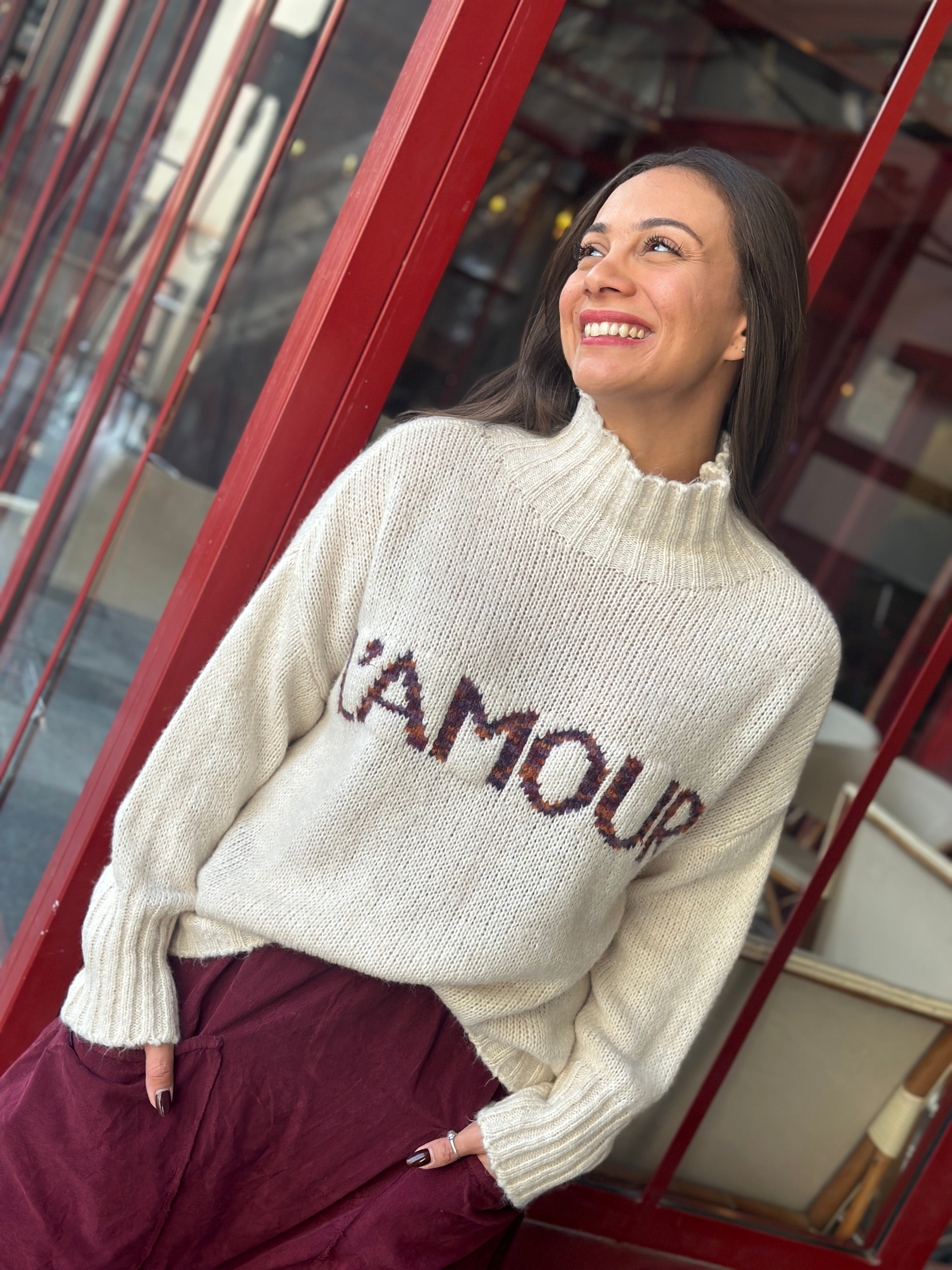 Pull écru LAMOUR