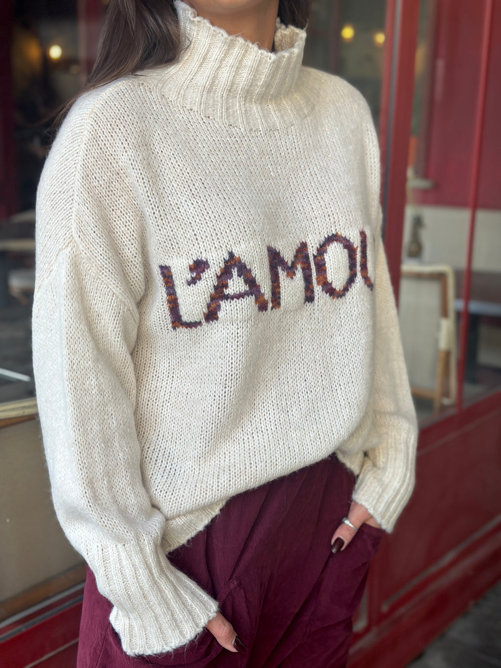Pull écru LAMOUR