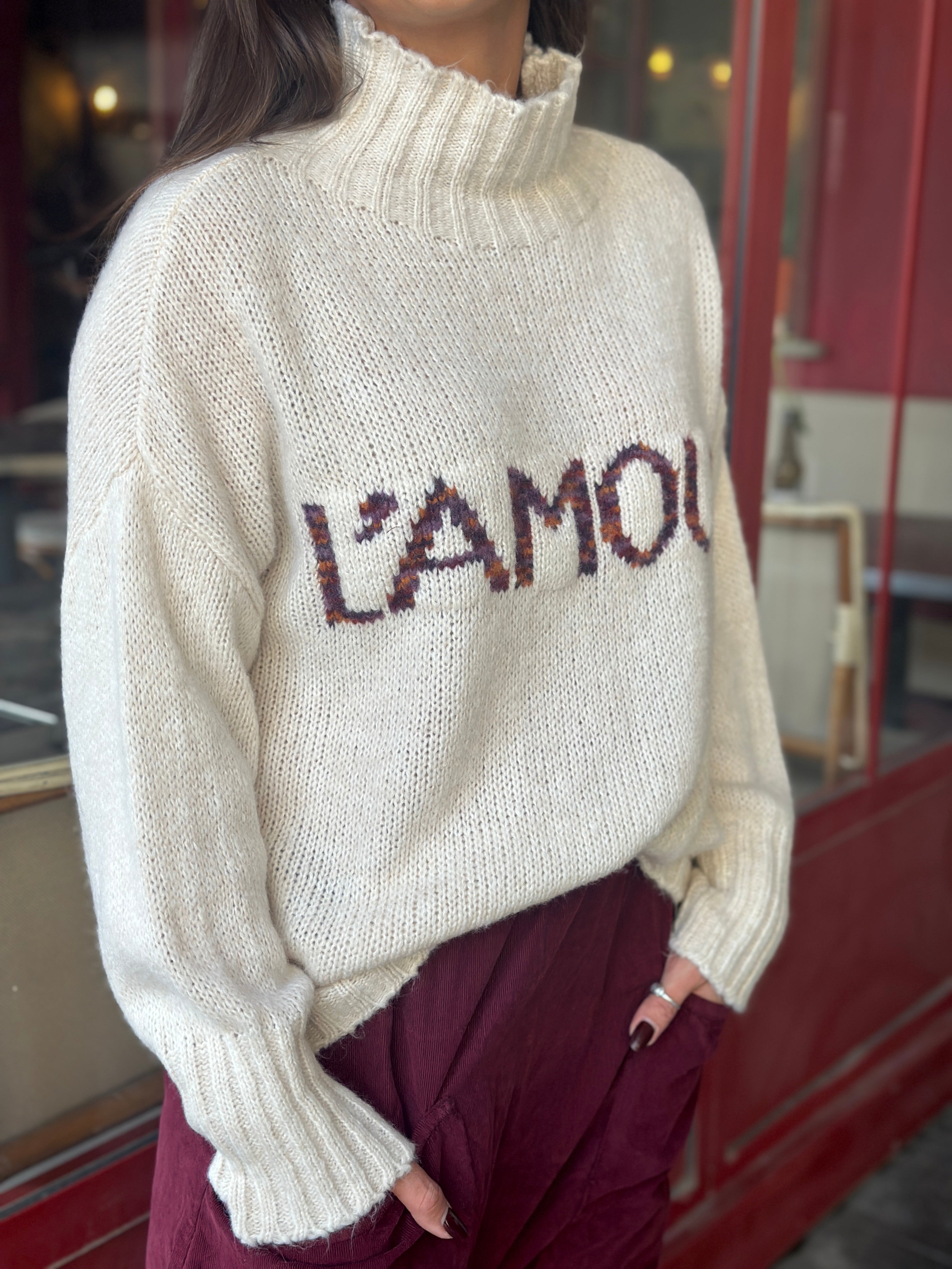 Pull écru LAMOUR