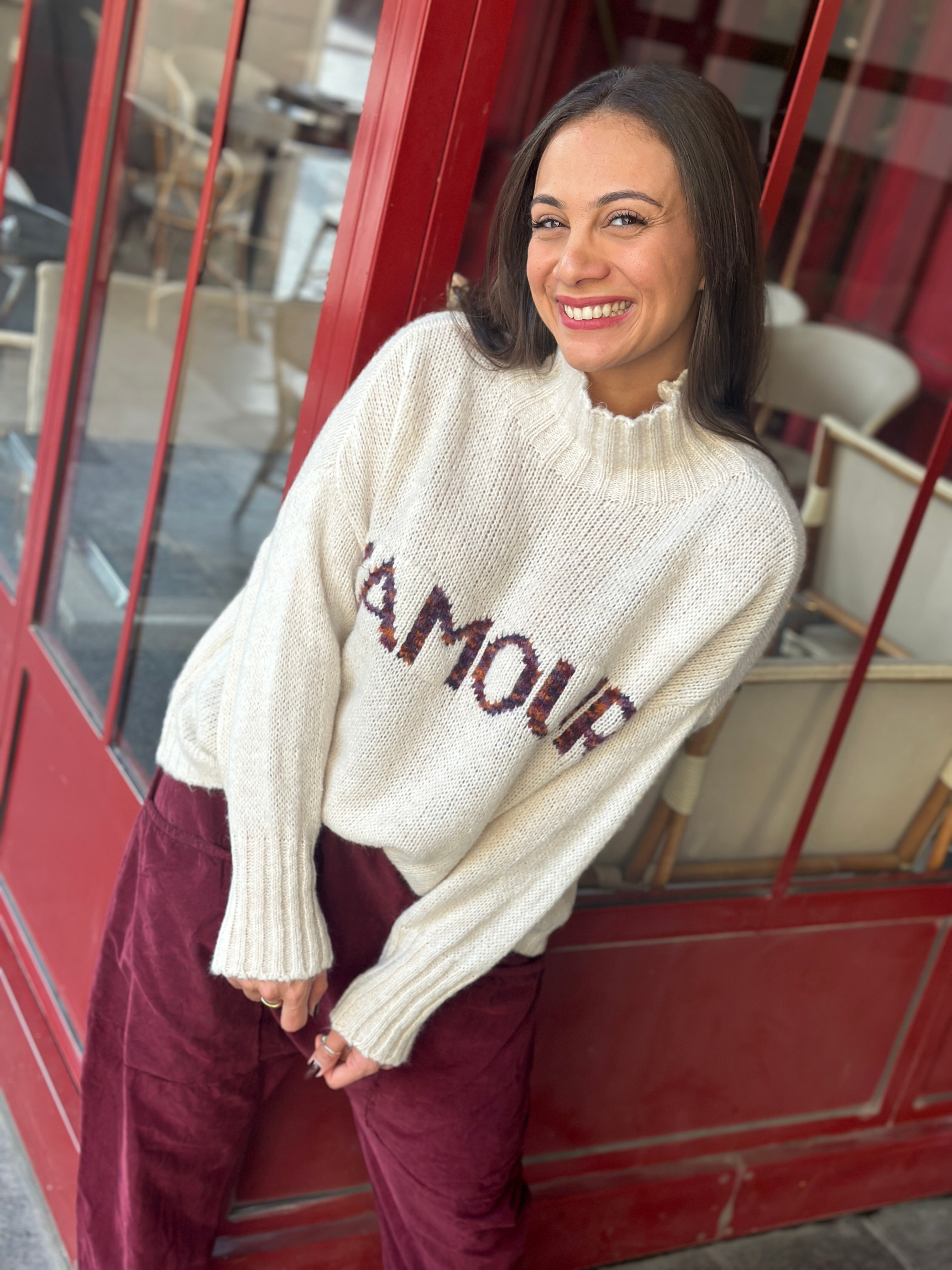 Pull écru LAMOUR
