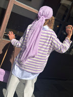 Sweat rayé violet DOG