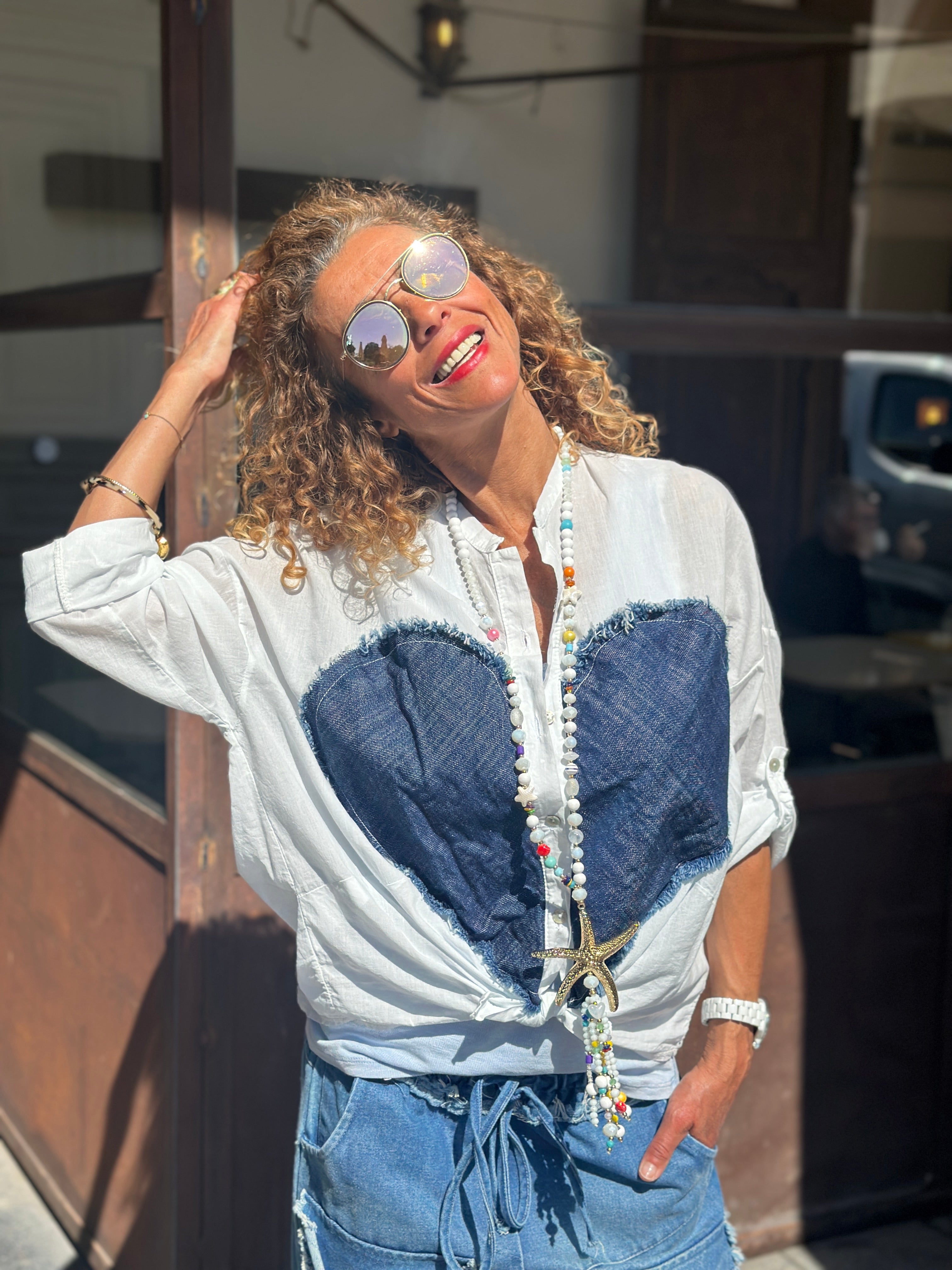 Chemise blanc COEUR DENIM