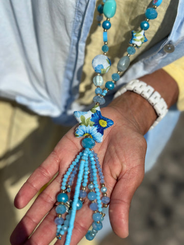 Sautoir bleu LADY