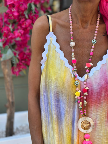 Robe jaune MULTICOLORE