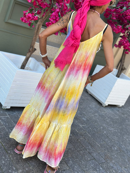 Robe jaune MULTICOLORE