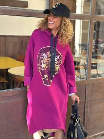 Robe sweat magenta DUNE