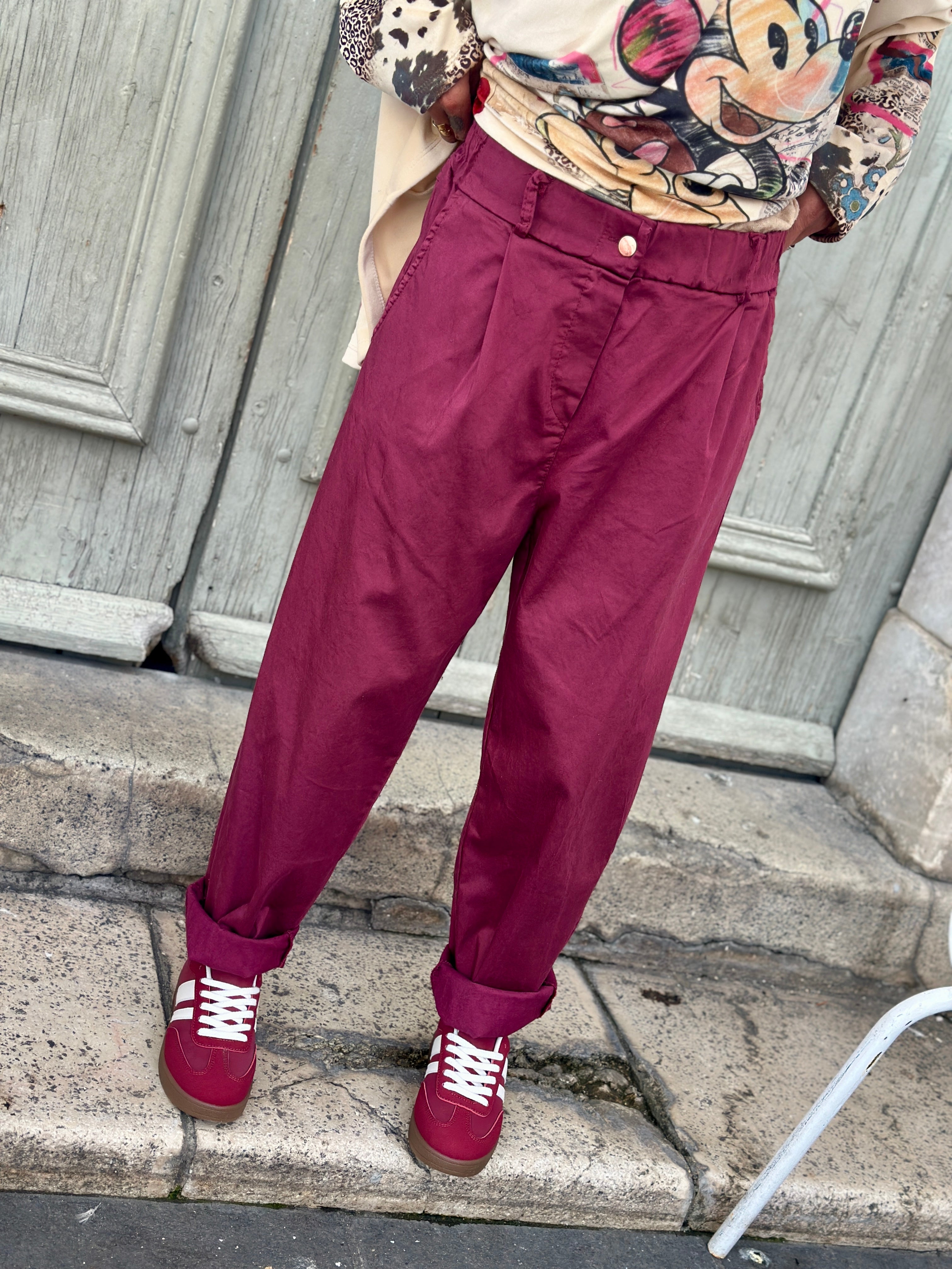 Pantalon bordeaux ALEXIA