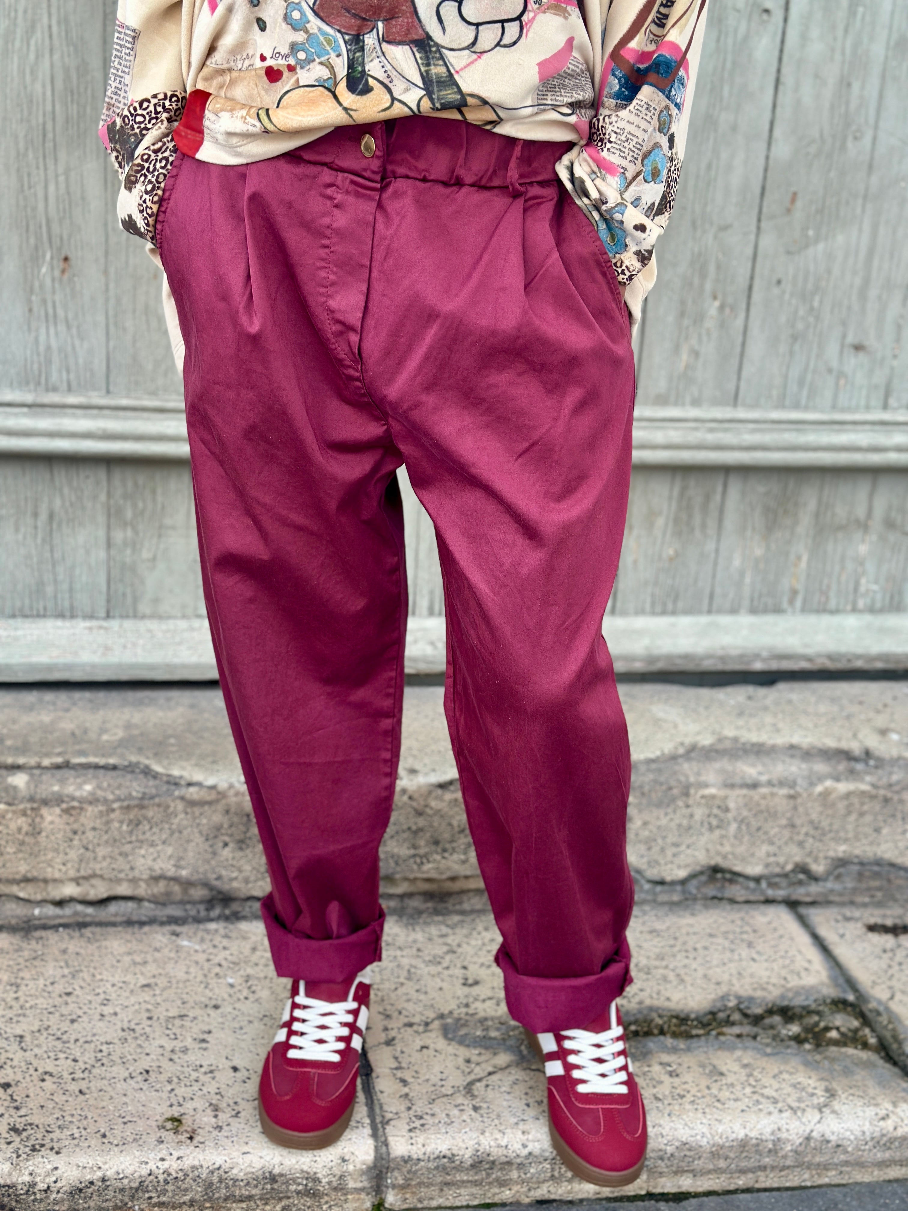 Pantalon bordeaux ALEXIA