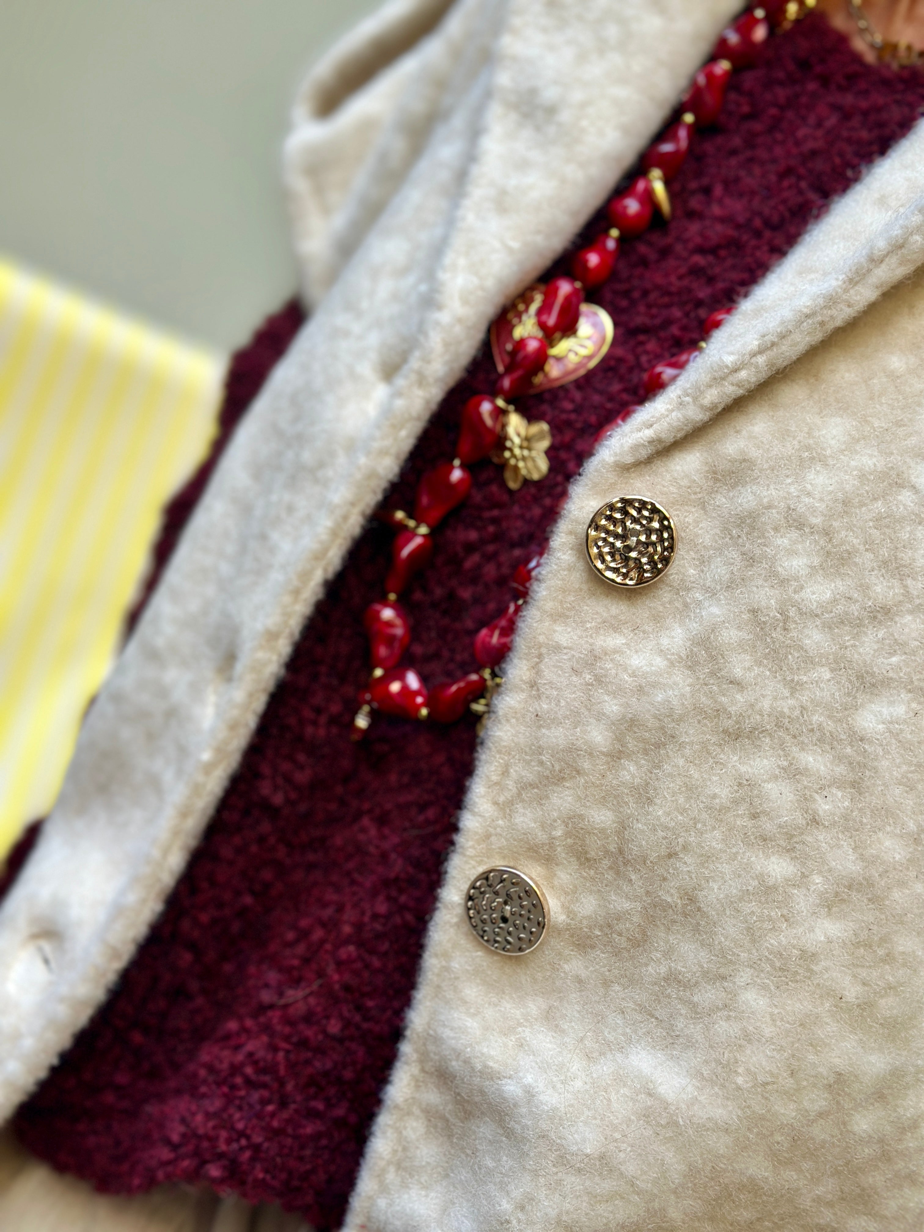 Veste manches courtes écrue ENOLA