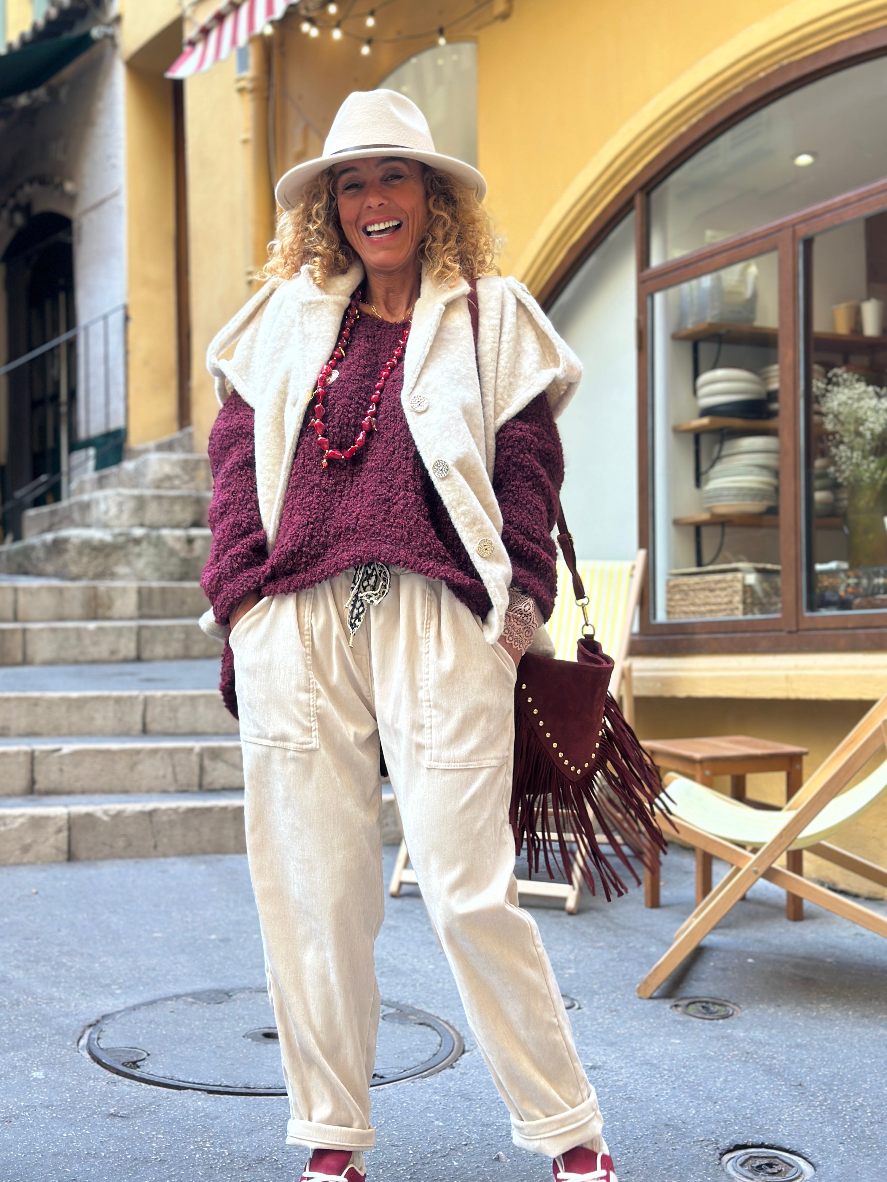 Pantalon beige GULIO