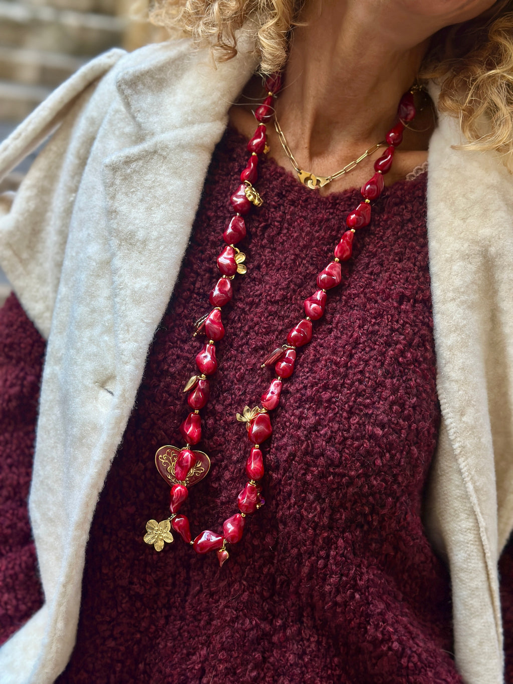 Collier bordeaux MALY