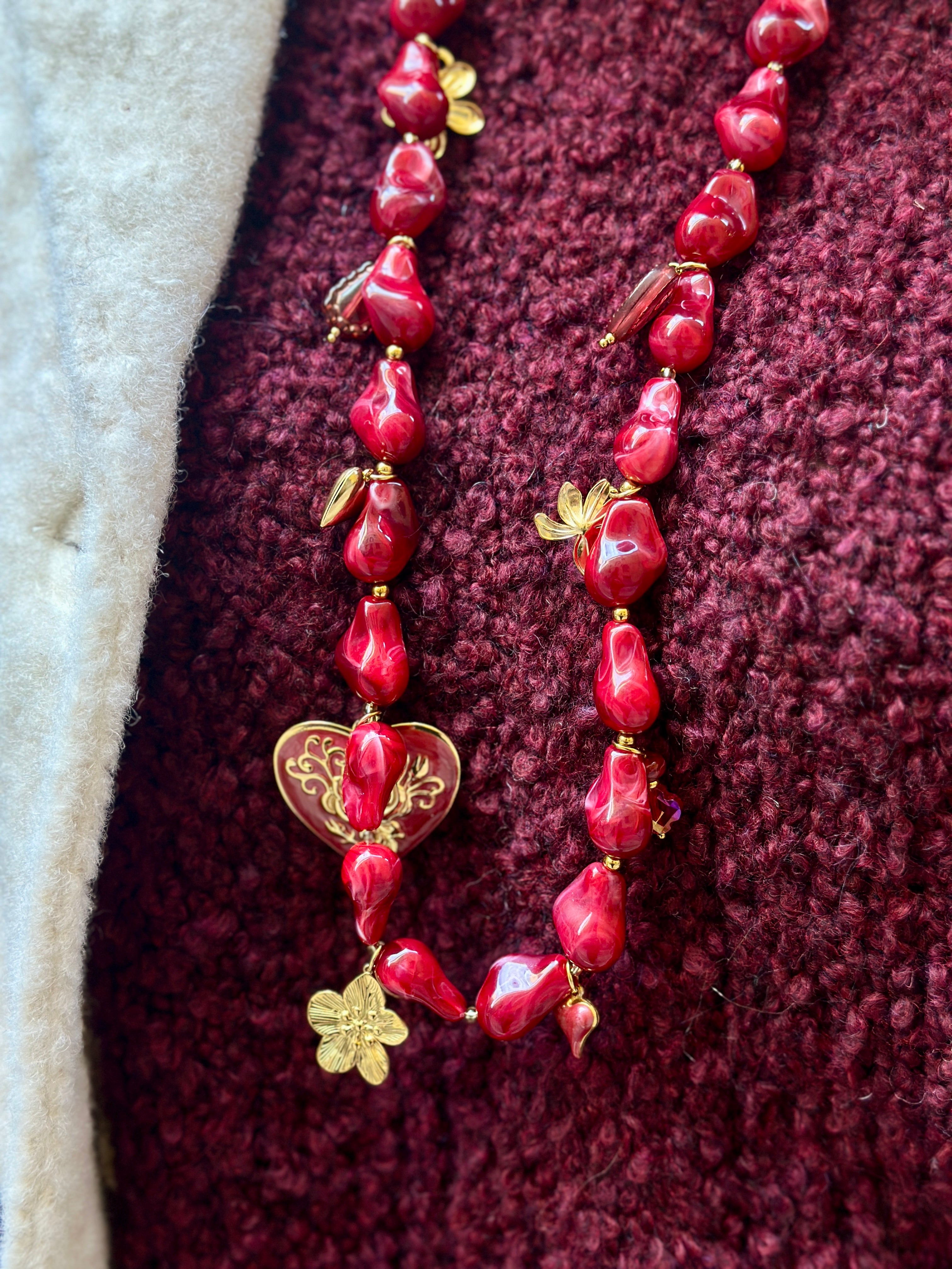 Collier bordeaux MALY