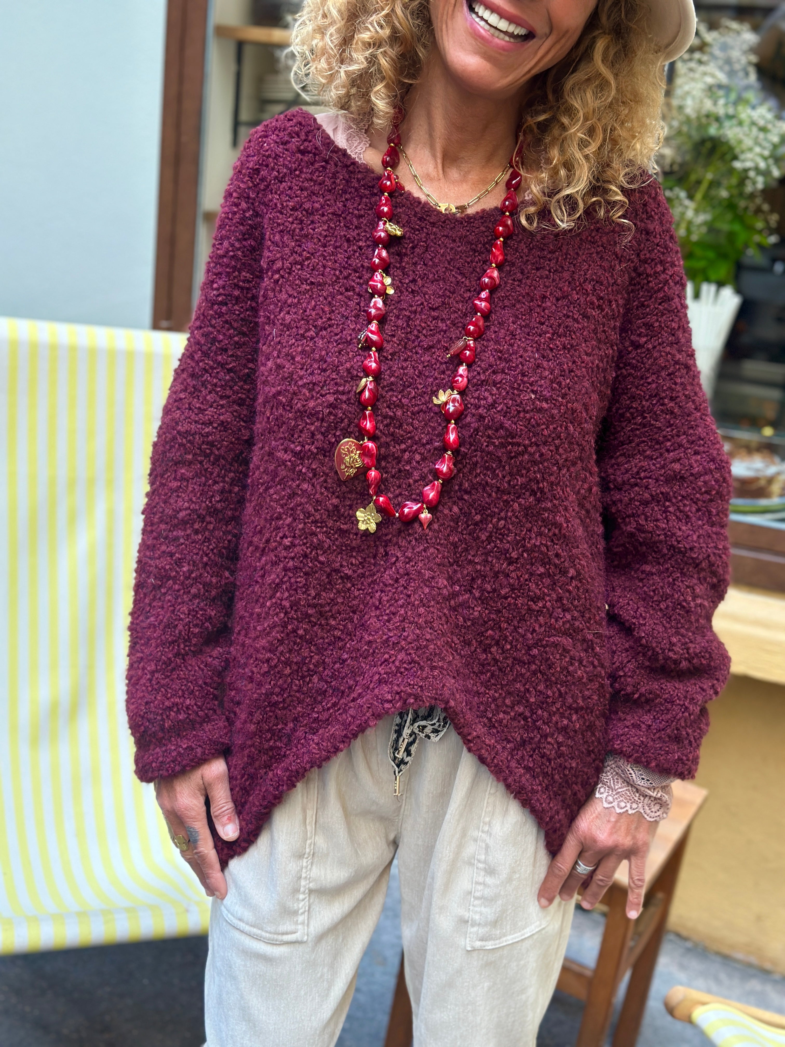 Pull bordeaux CATALEYA