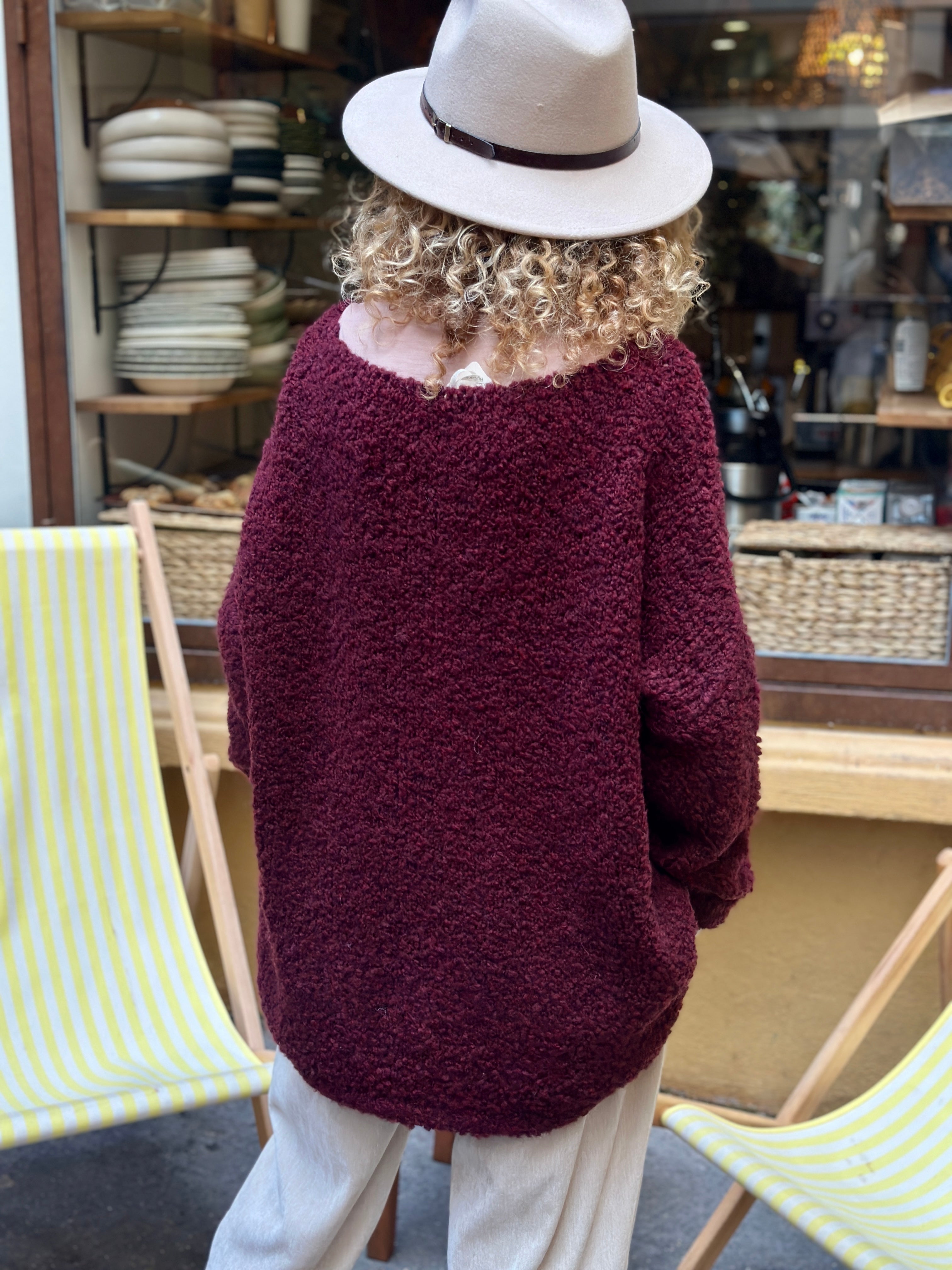 Pull bordeaux CATALEYA