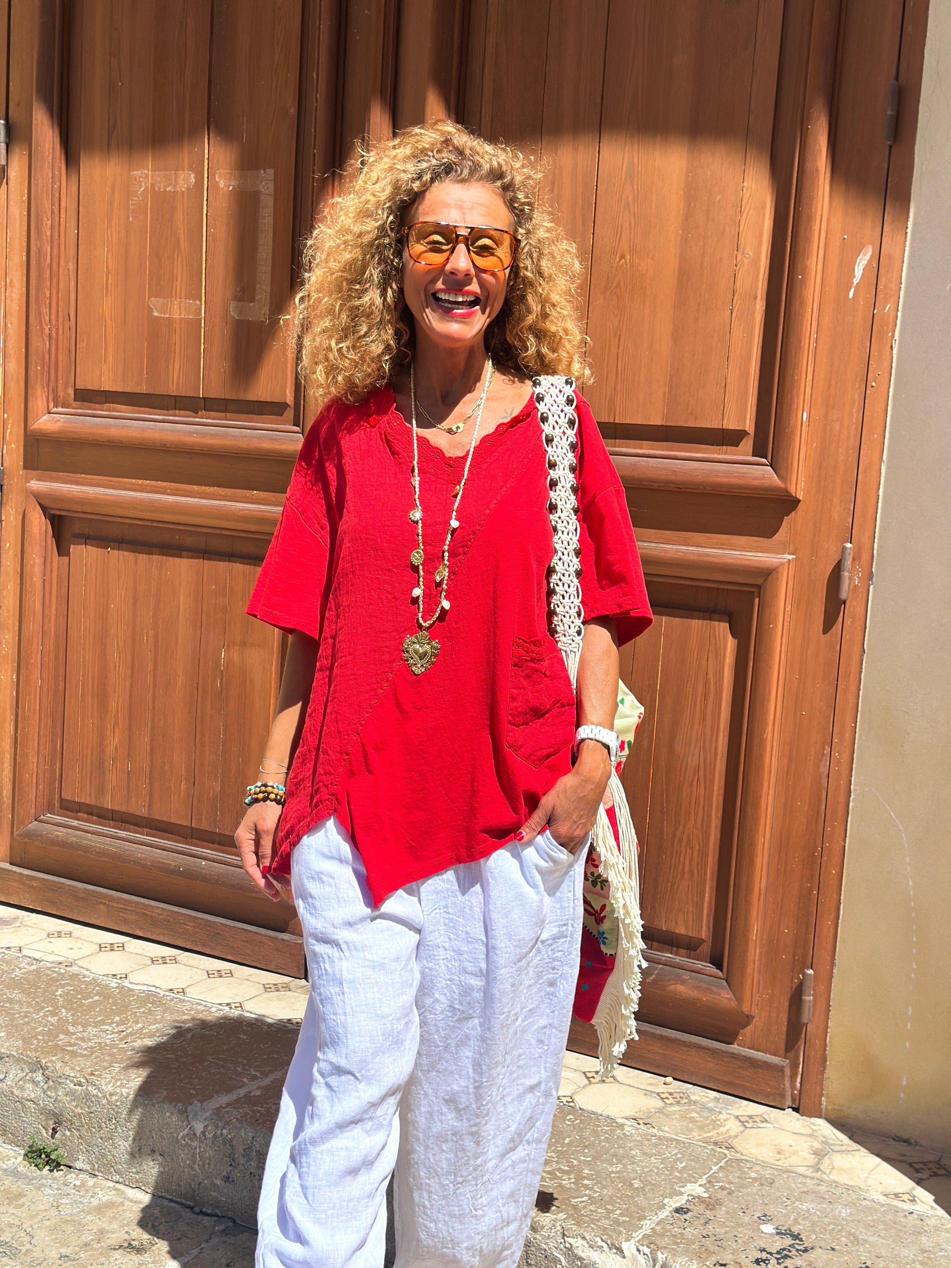 T-shirt rouge COQUELICOT