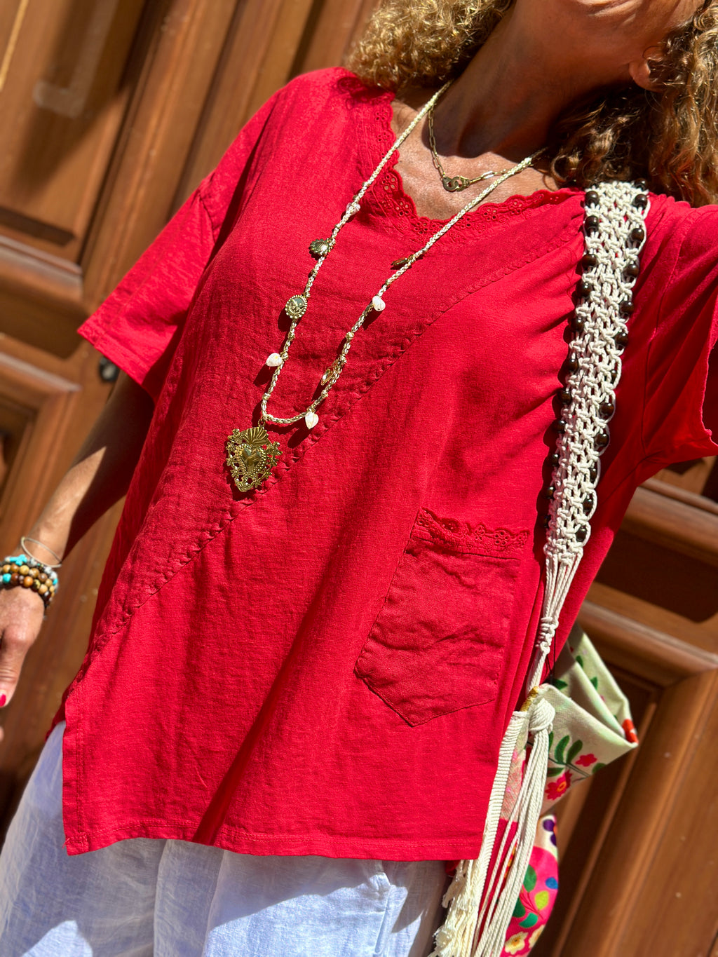 T-shirt rouge COQUELICOT