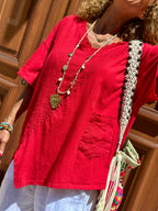 T-shirt rouge COQUELICOT