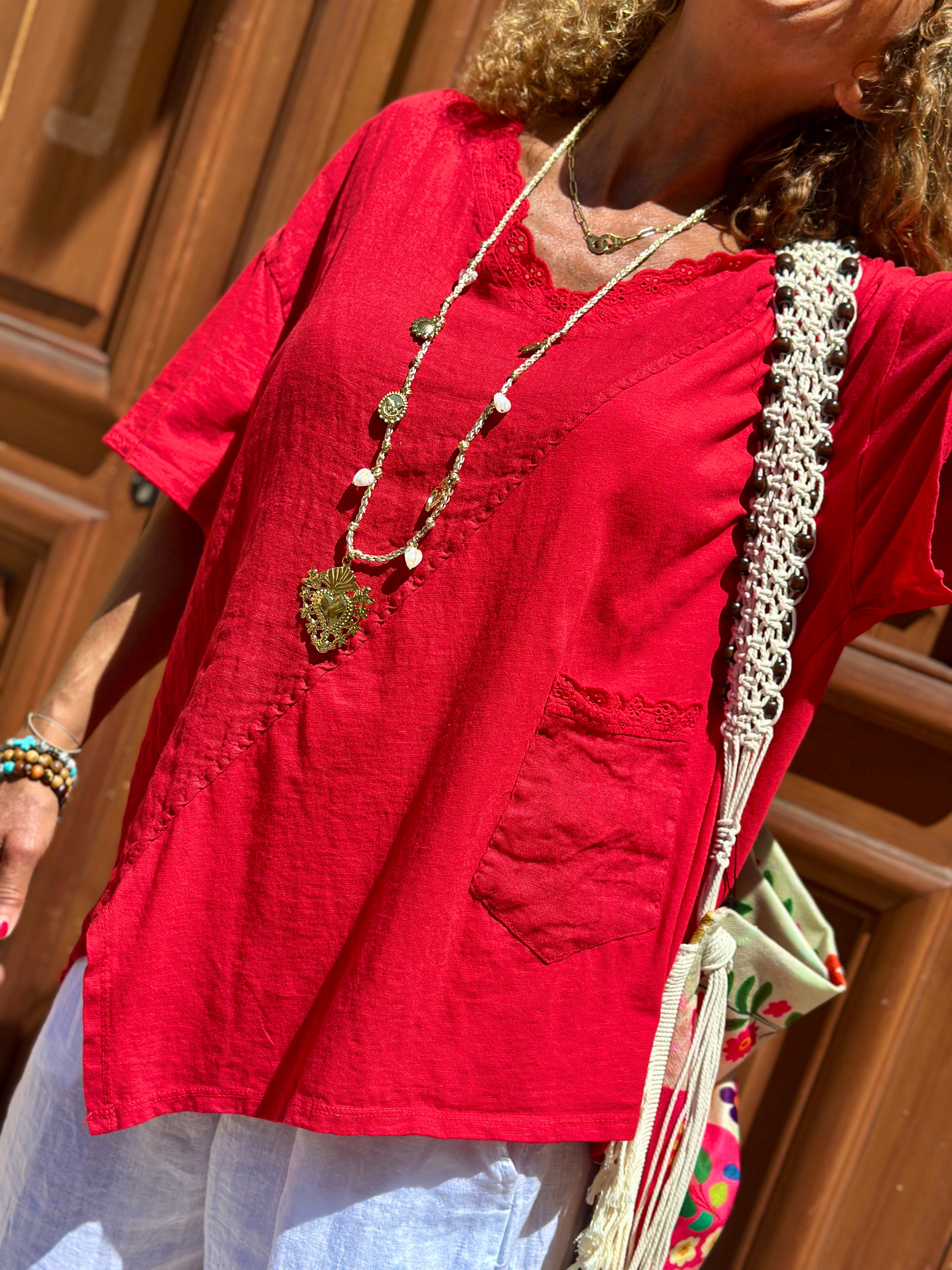 T-shirt rouge COQUELICOT